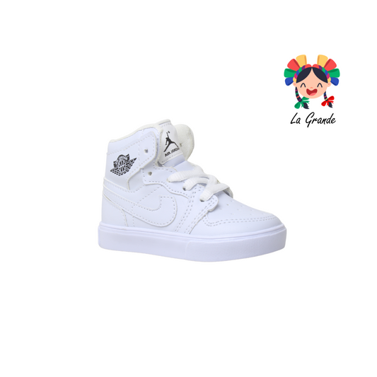 500 MIKE Blanco Blanco Tenis Bota para Unisex Infantil