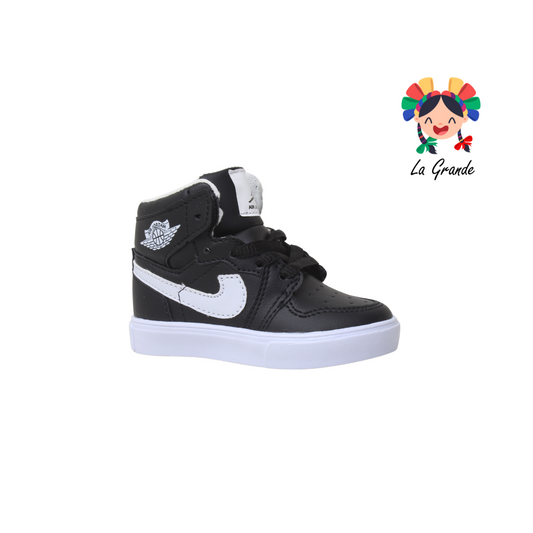 500 MIKE Negro Blanco Tenis Bota para Unisex Infantil