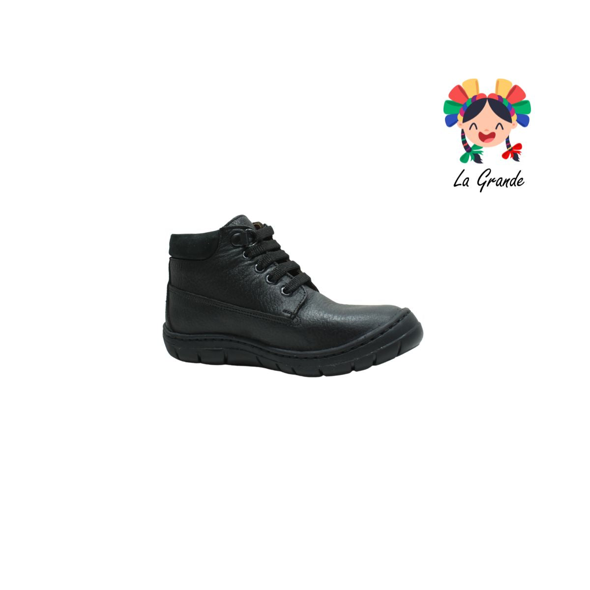 5032 DOGI negro zapato casual de piel Infantil para niño y joven
