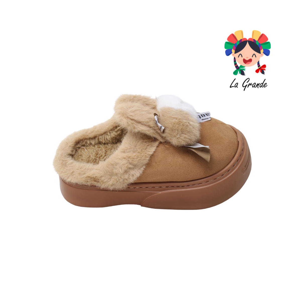 5049 TIGRE Conejo Multicolor Sint Textil Pantufla para Dama