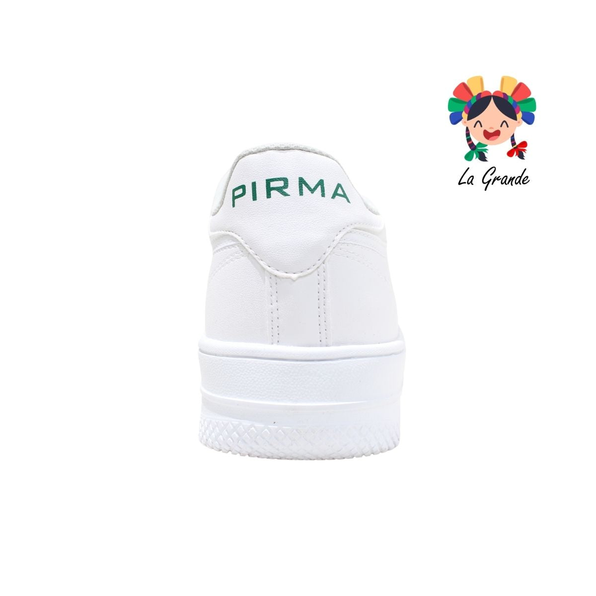 5051 PIRMA Piel Blanco Verde Tenis Choclo Original para Caballero