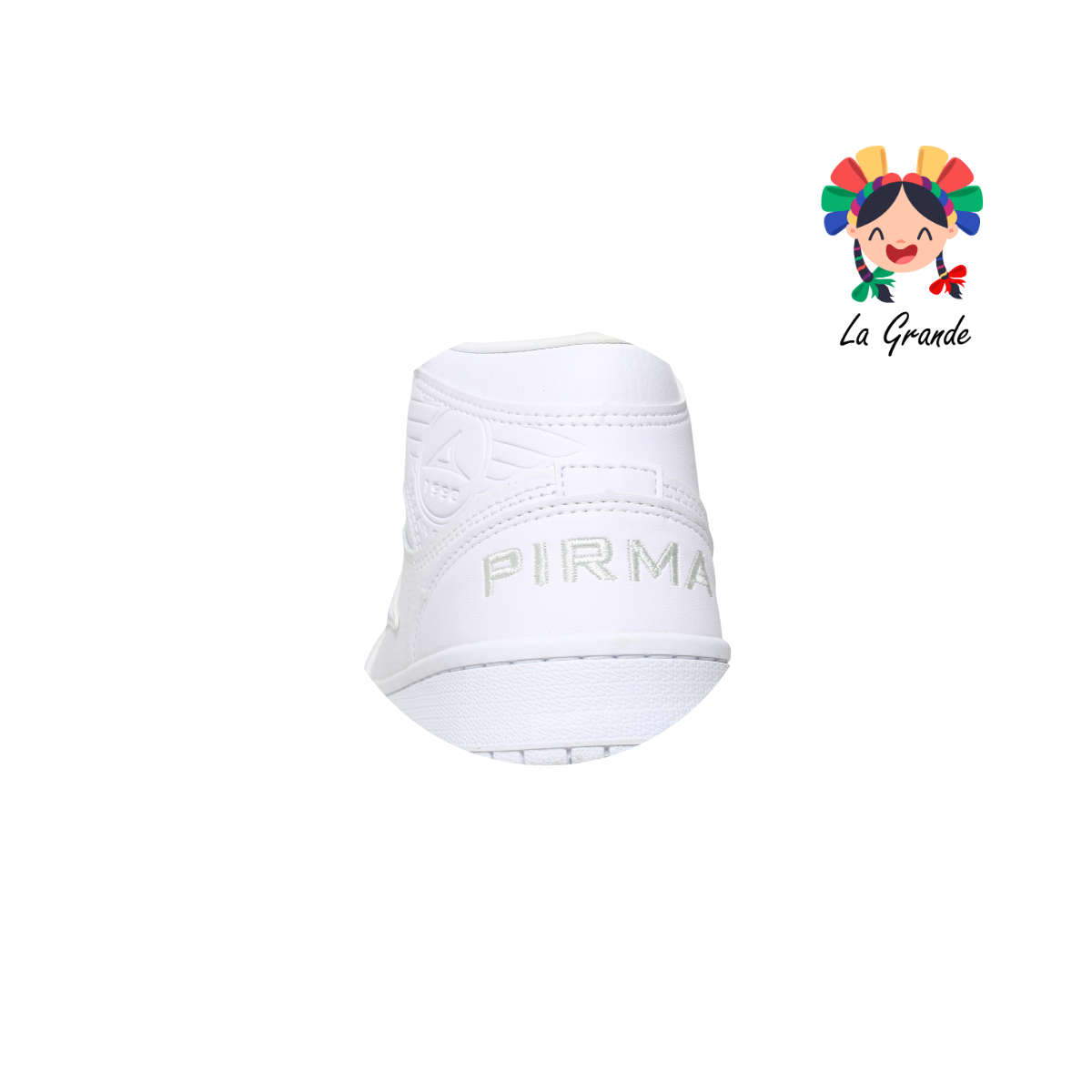 5053 PIRMA Blanco Piel Tenis Escolar tipo Bota para Caballero