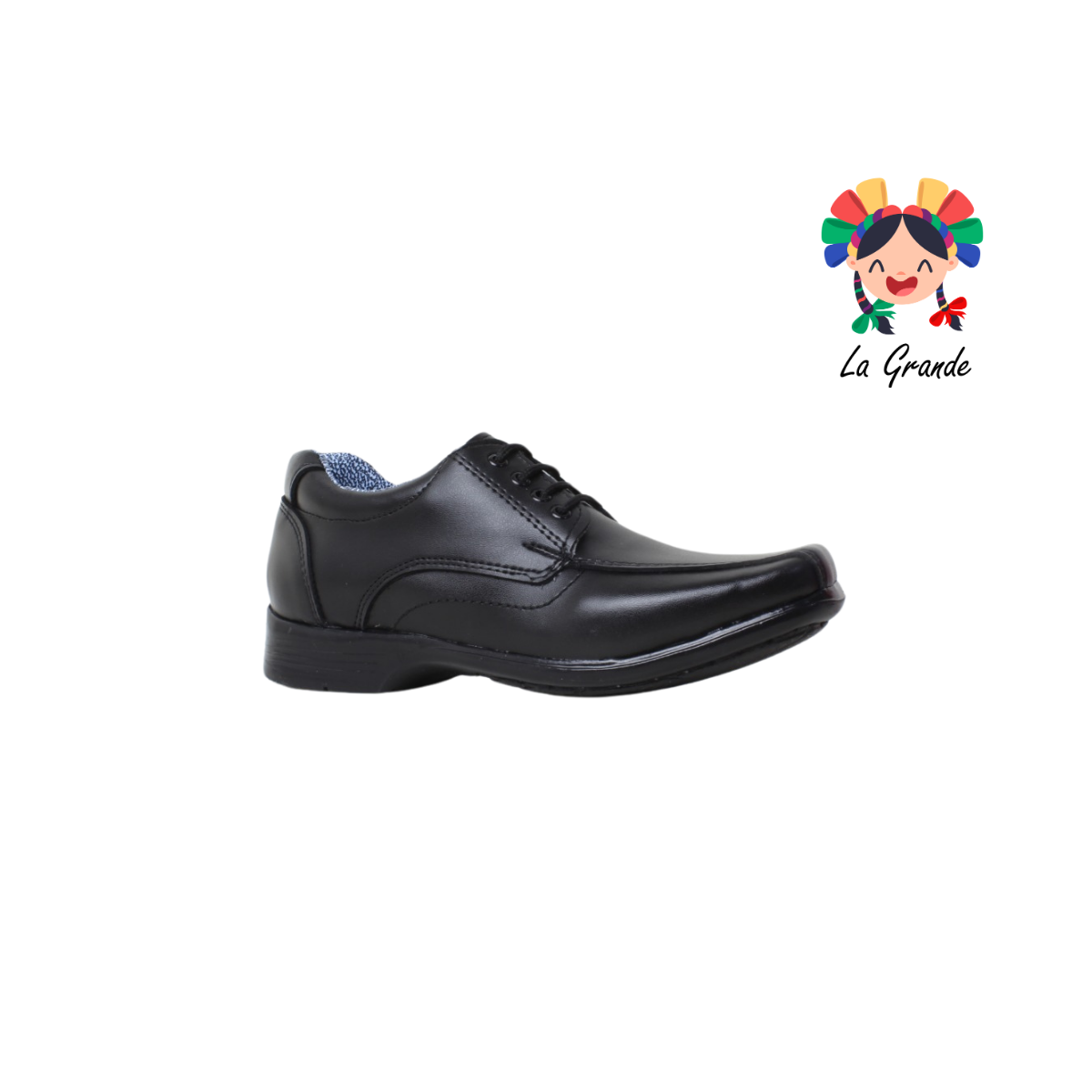 511 ZITRO Negro Sint Zapato Escolar de agujeta para Joven