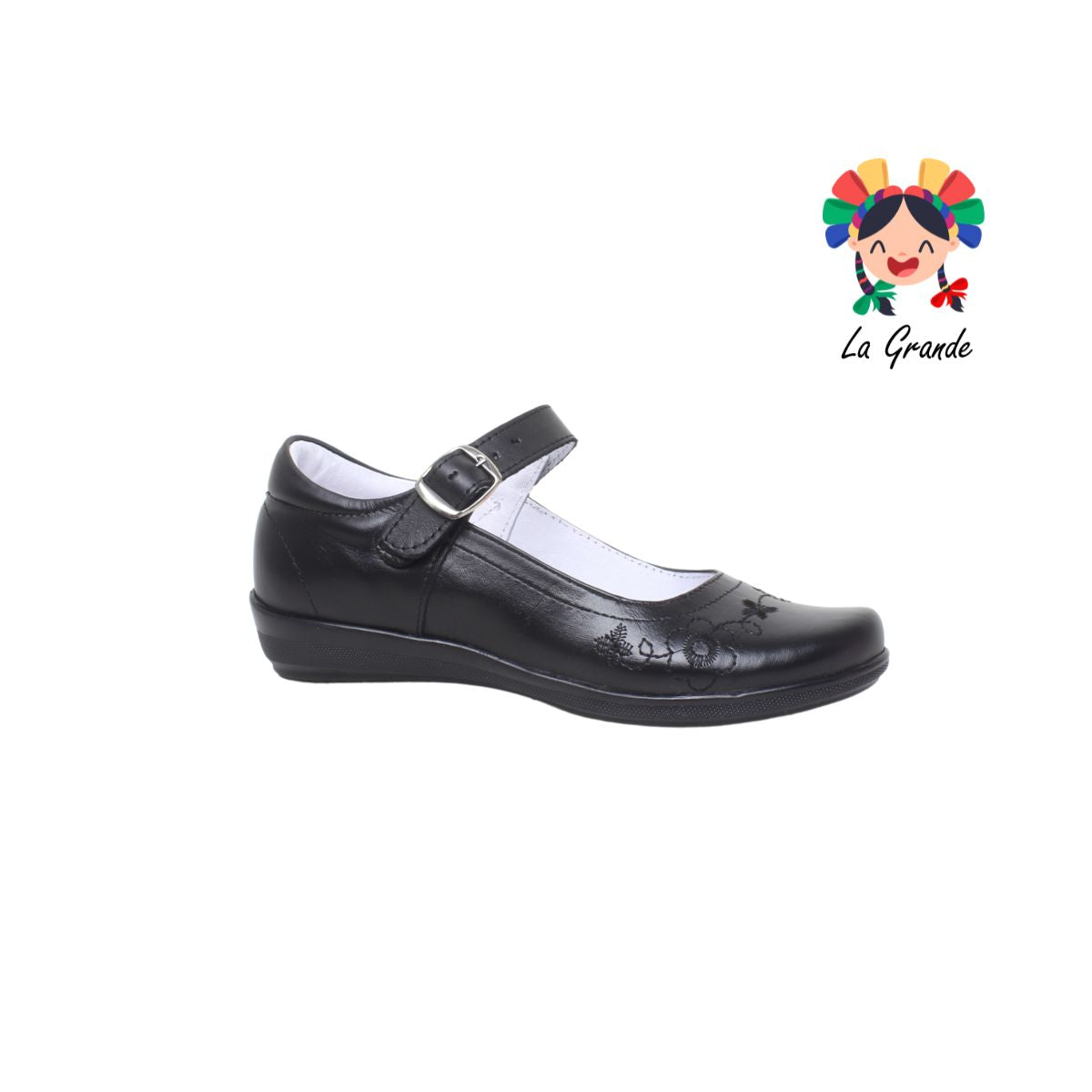 513 LUPITAS Negro Piel Zapato Escolar para Dama