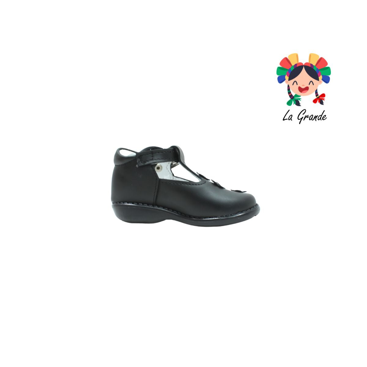 544 WIZZYZ Negro Piel Zapato Casual para Bebé