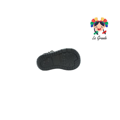 544 WIZZYZ Negro Piel Zapato Casual para Bebé