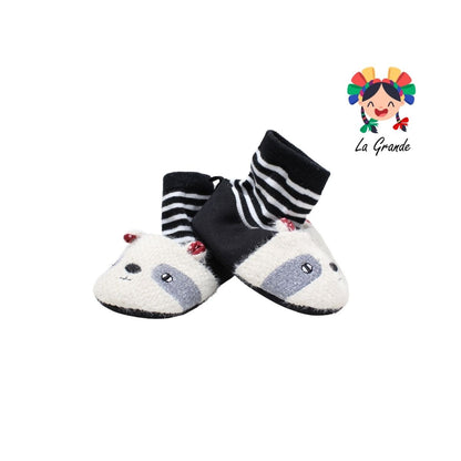 58040 MI YUEBB Negro Blanco Textil Pantufla para Bebé