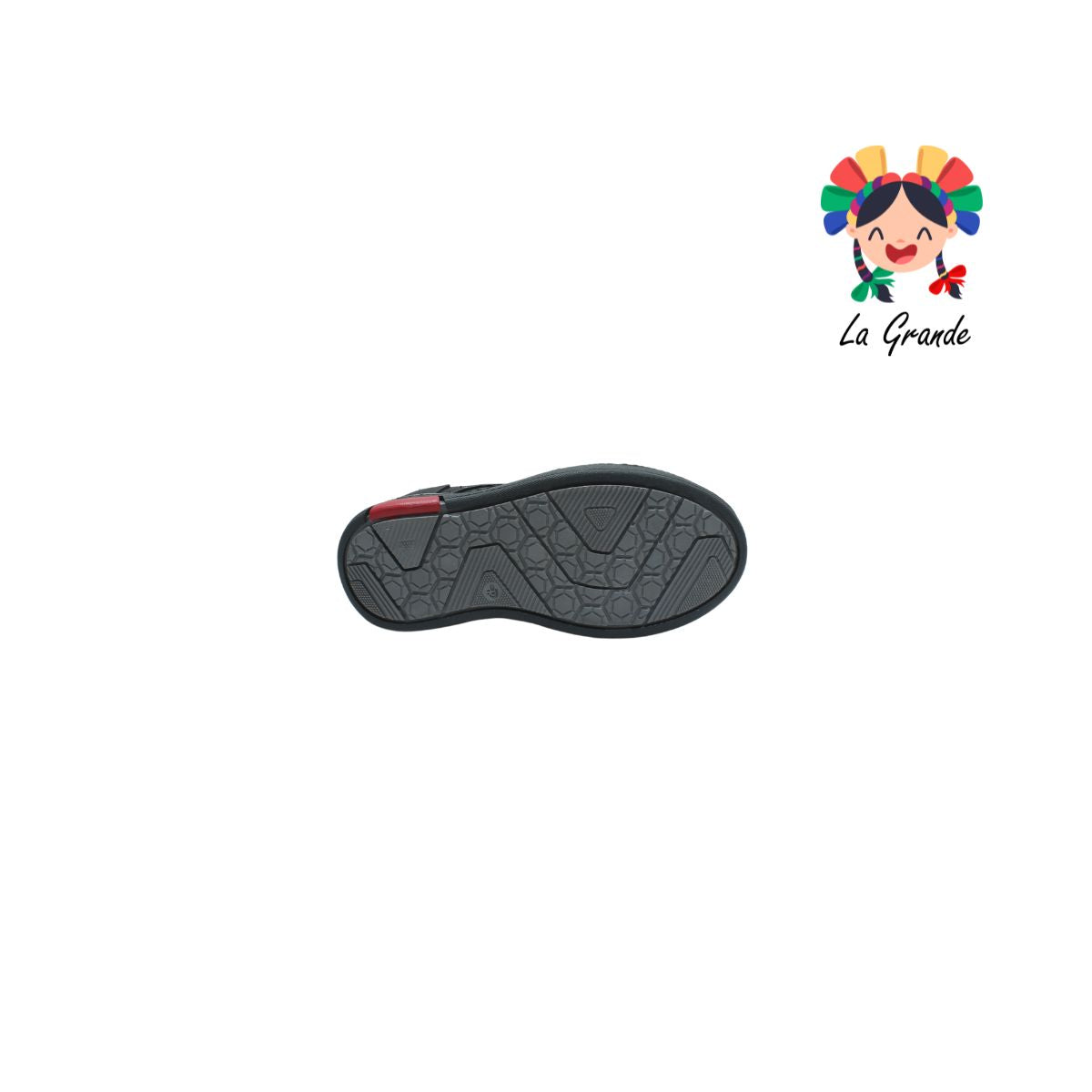 5808 CUSTOM Negro zapato casual de agujeta infantil para niño