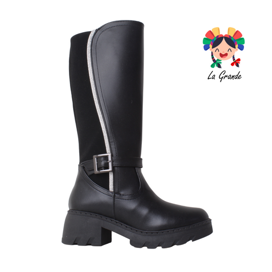 583 MIA Negro Sintético Bota Alta para Dama