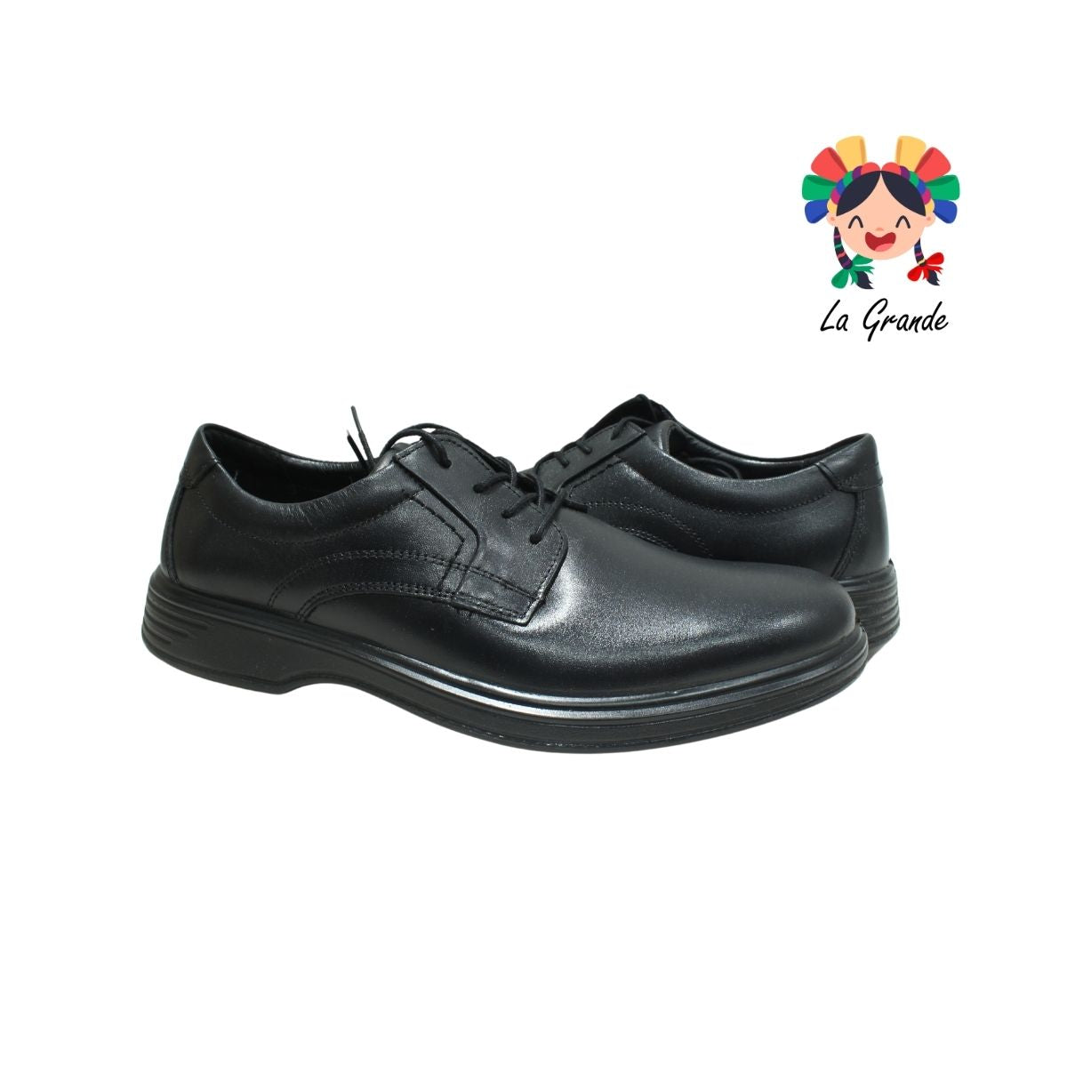 59301 Flexi Negro zapato de piel para caballero