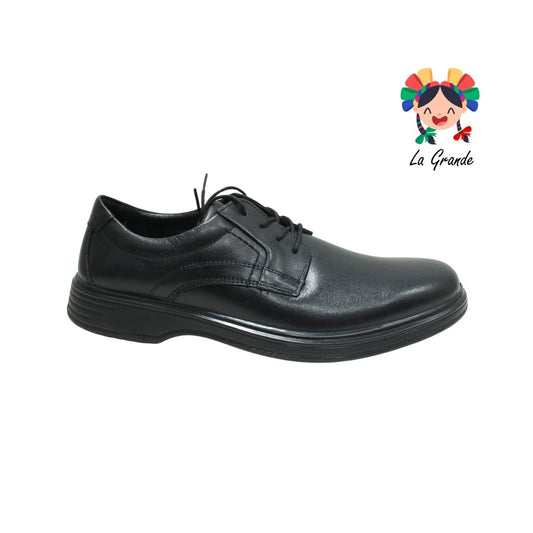 59301-FX Negro zapato de piel para caballero