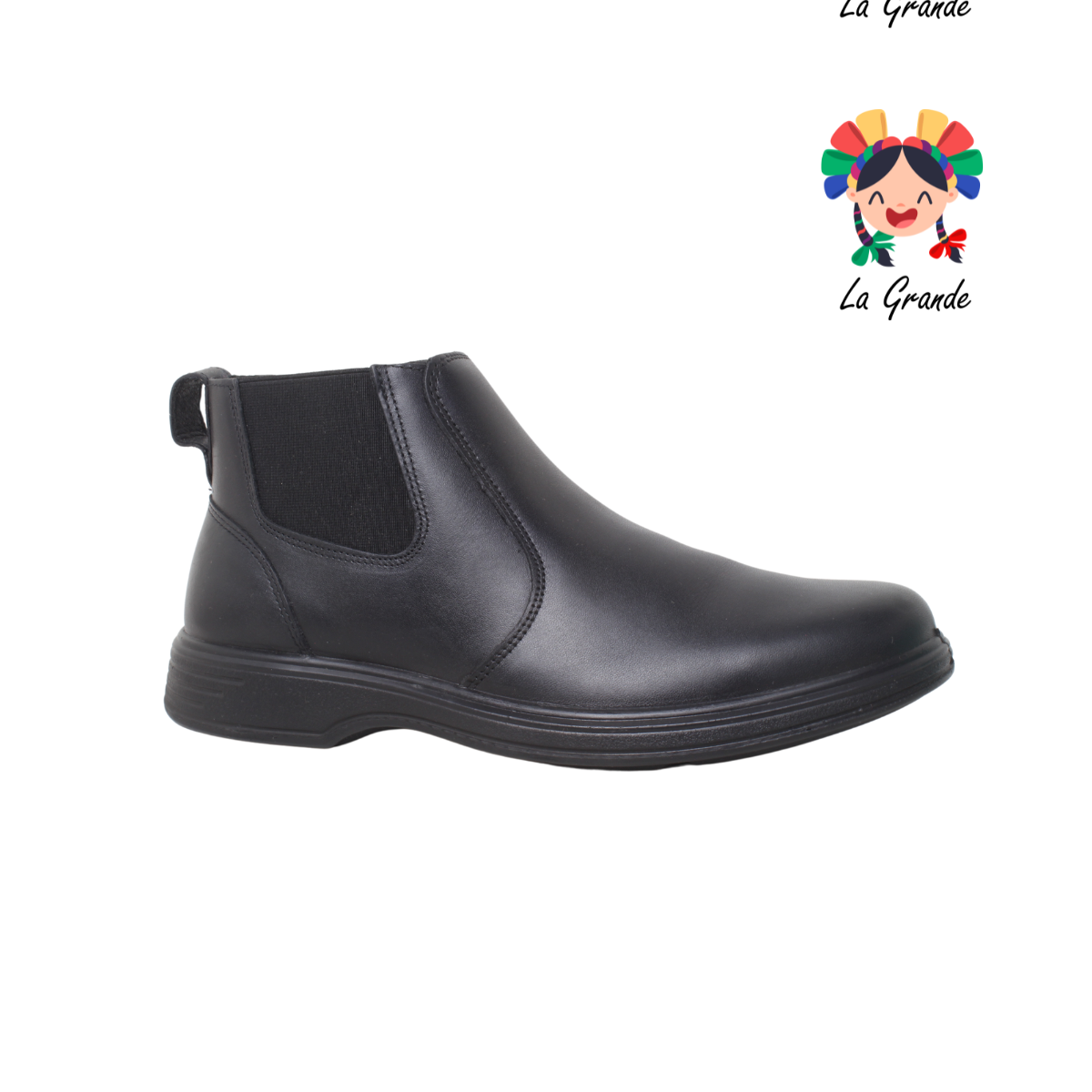 59305 FLEXI Negro Piel Botín Casual para Caballero