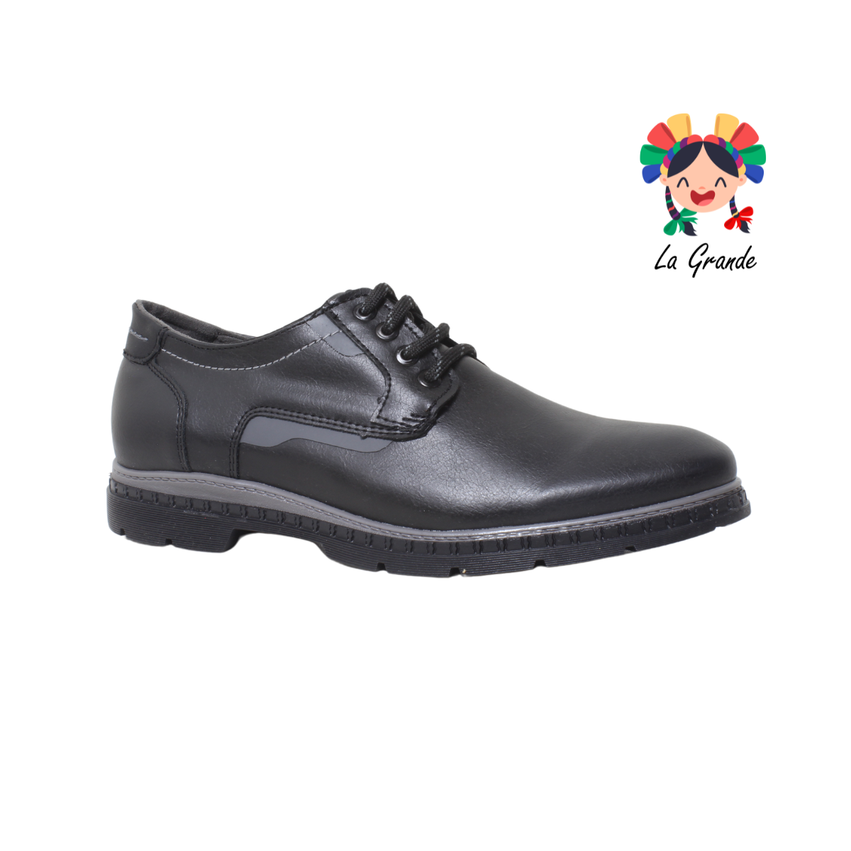 6001 NOZIVO Negro Oxford Zapato Casual para Niño, Joven y Caballero