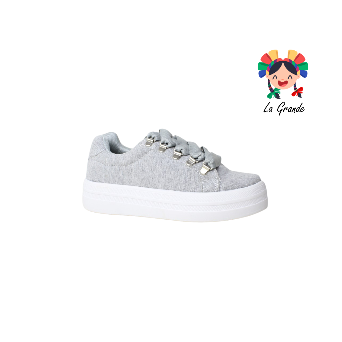 600 LINE SPORT Gris Textil Tenis Choclo Casuales para Dama