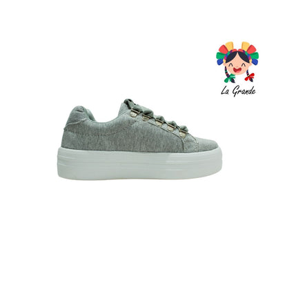 600 LINE SPORT Gris Textil Tenis Choclo Casuales para Dama