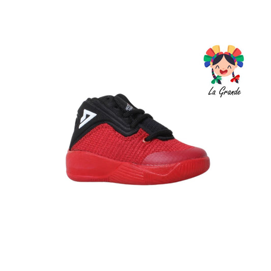 6070-1 SAETTA PREMIERE Rojo Negro Textil Tenis tipo Bota Urban para Niño y Caballero