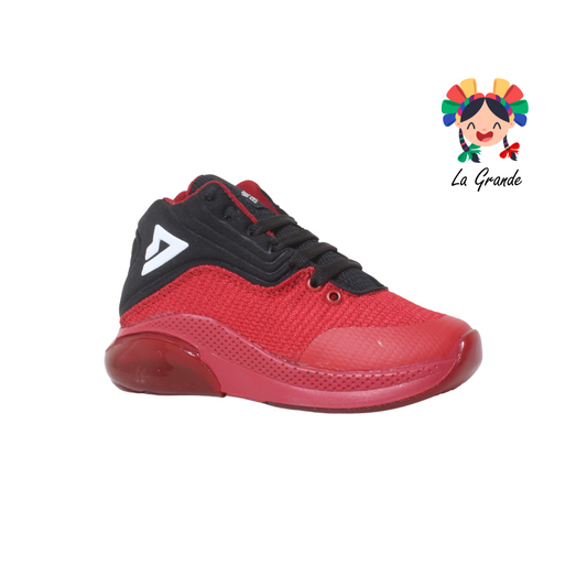 6071 SAETTA PREMIERE Rojo Negro tenis tipo bota infantil niño