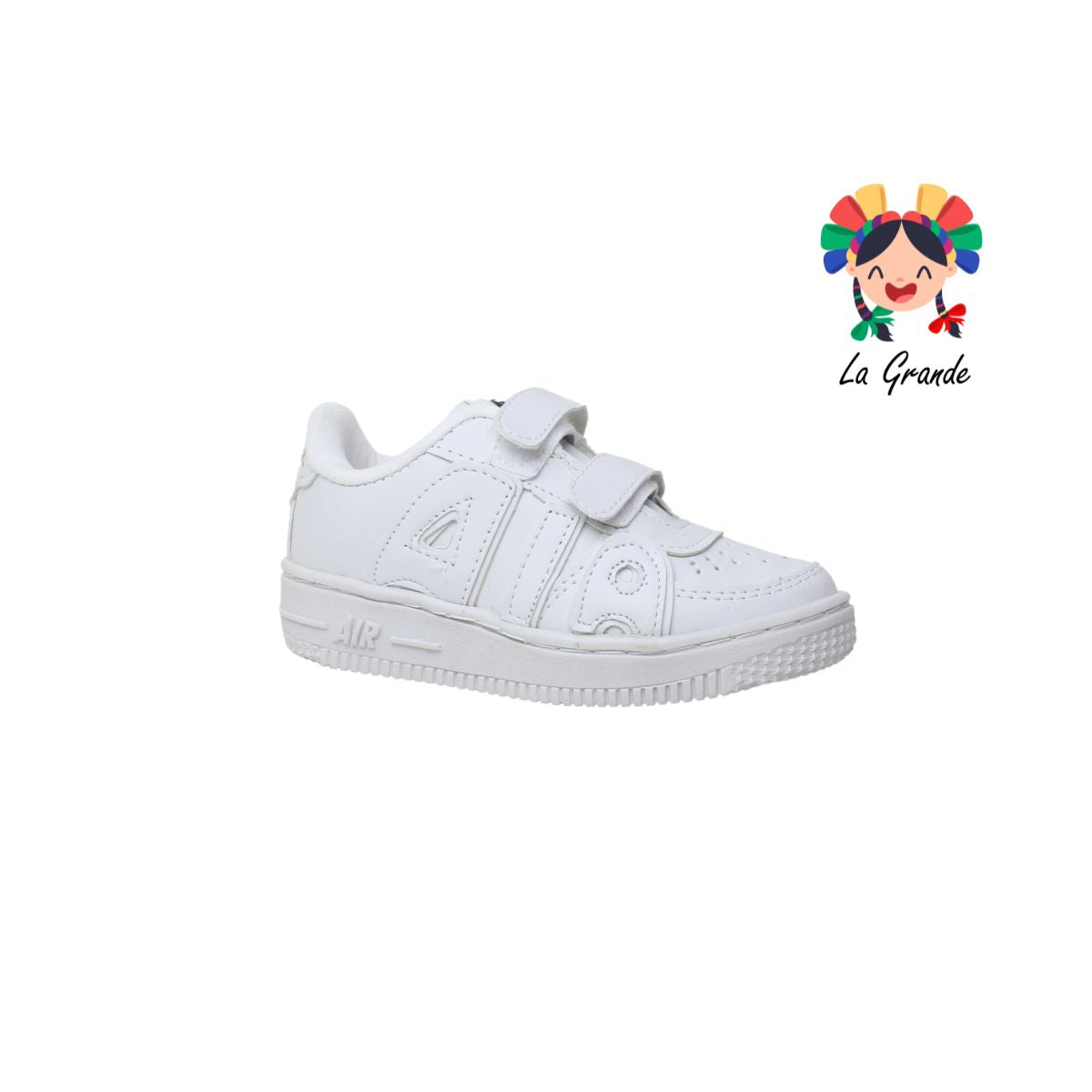 610 FON-VER Blanco Blanco Tenis Choclo con Contactel para Niña y Niño