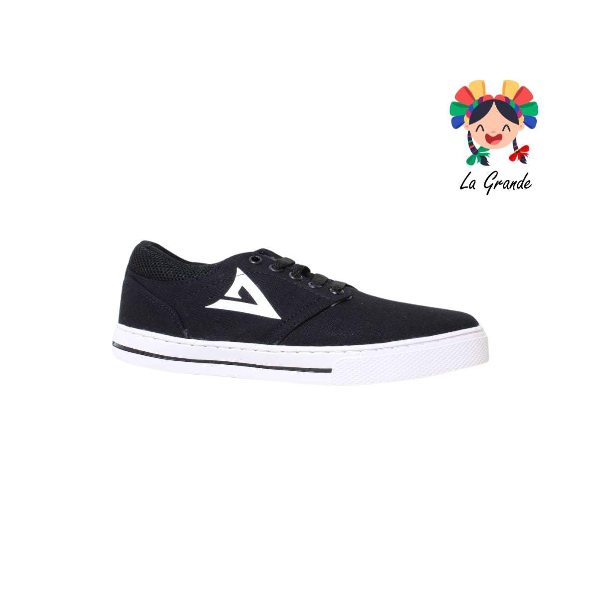 617 VANPI Negro Blanco Textil Tenis Choclo Tipo Skate para Caballero