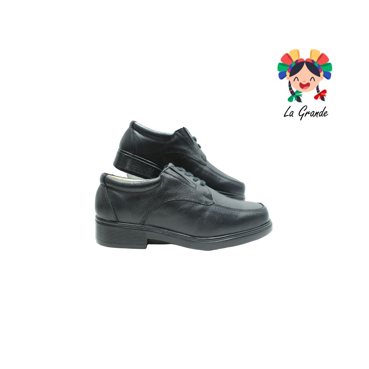 6607 BIO SHOES Negro Piel Zapato para Caballero