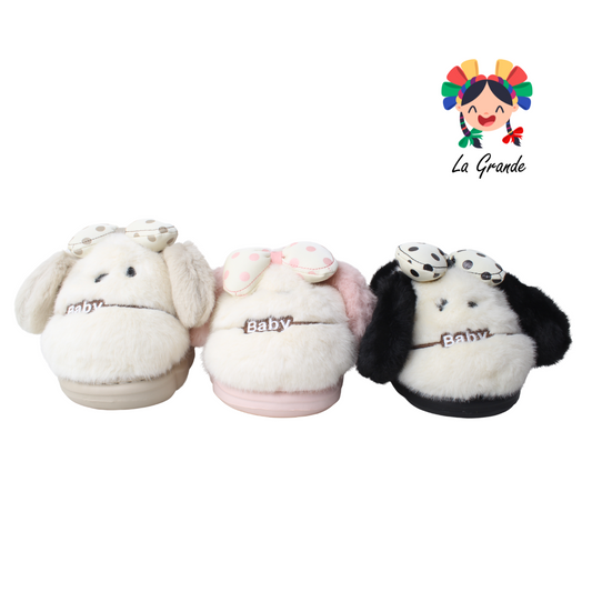 690 TIGRE Perrito Multicolor Sint Textil Pantufla para Dama