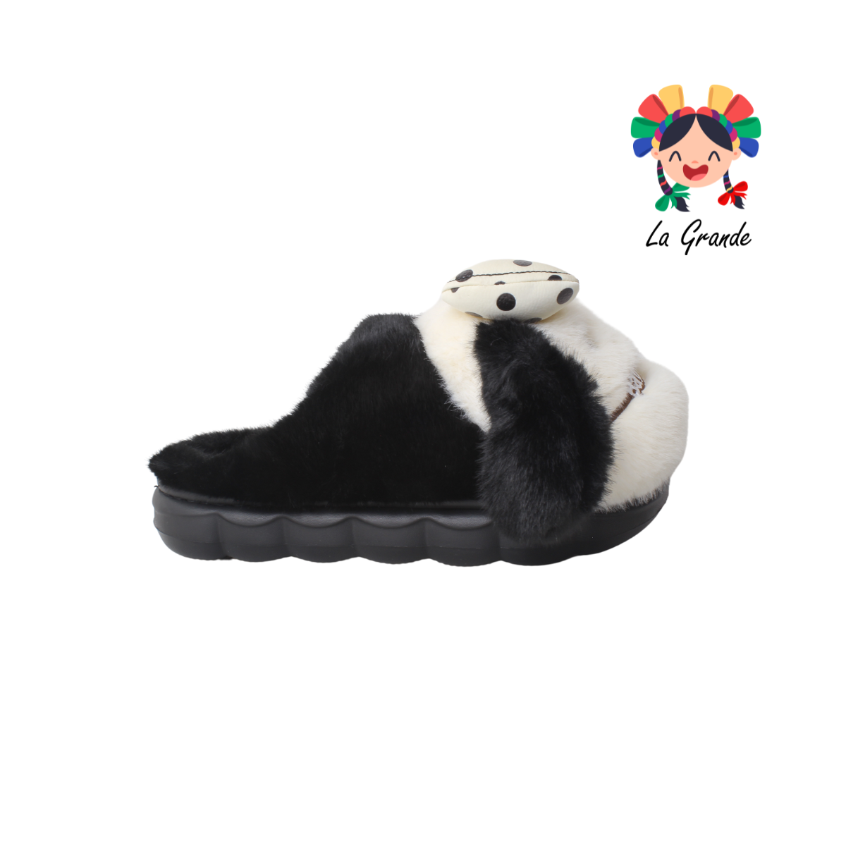 690 TIGRE Perrito Multicolor Sint Textil Pantufla para Dama