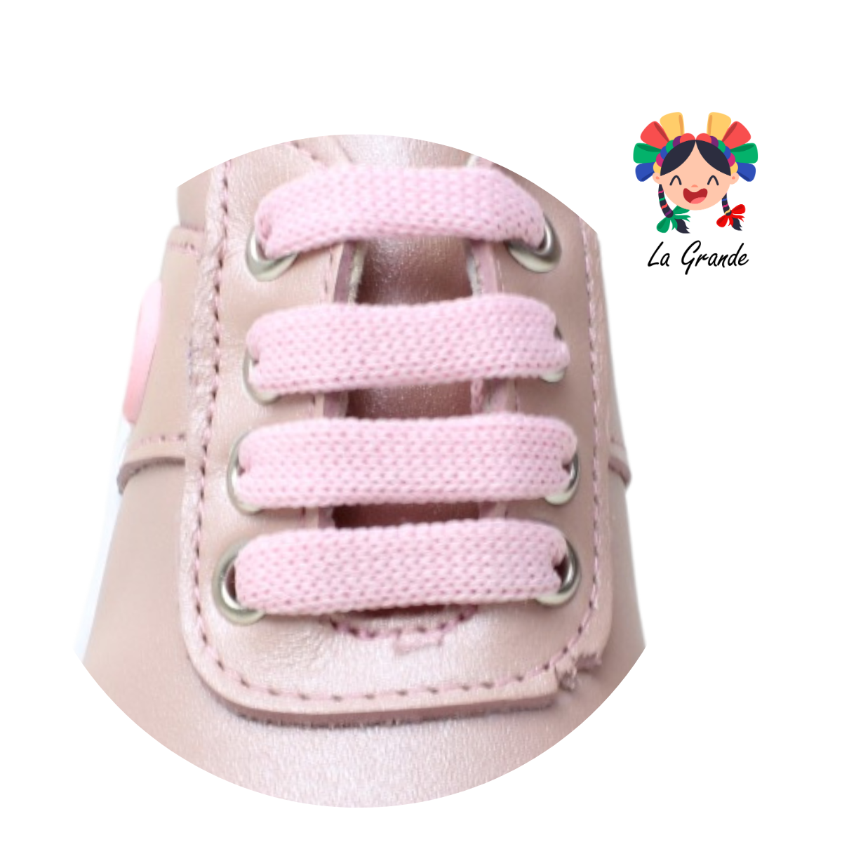 6917 DOGI Rosa Zapato Piel Para Bebé Niña