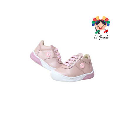 6917 DOGI Rosa Zapato Piel Para Bebé Niña