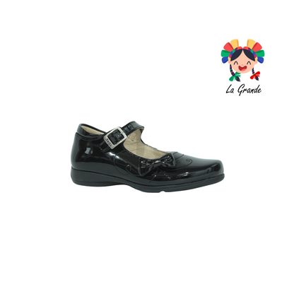 693 DOGI negro charol Zapato de piel con moño para niña