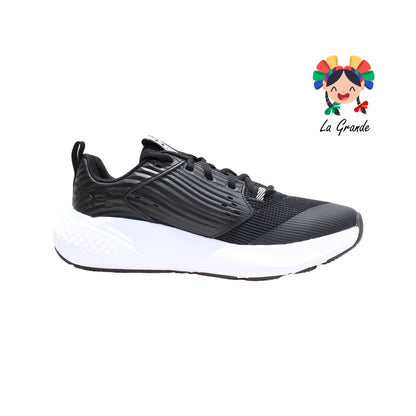 7004 UNDER ARMOUR Negro Blanco Tenis Importados Originales para Dama y Joven