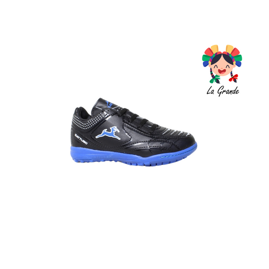 701 GATTUSO negro azul blanco tenis para fútbol rápido infantil niño