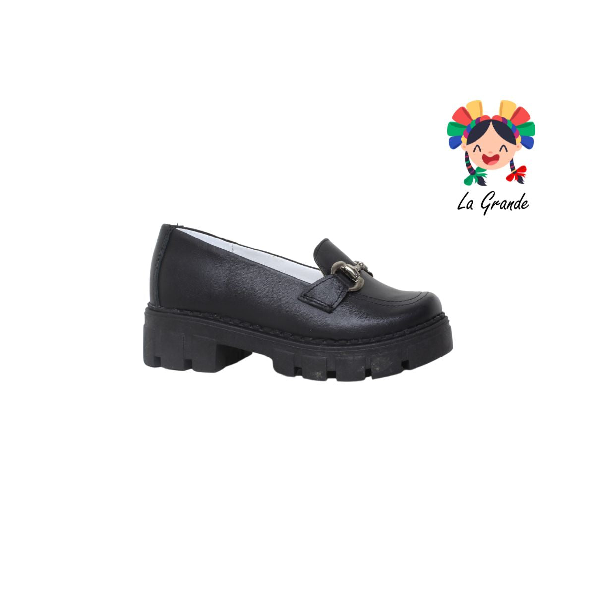 702 BRIANDA Negro Zapato Escolar Niña