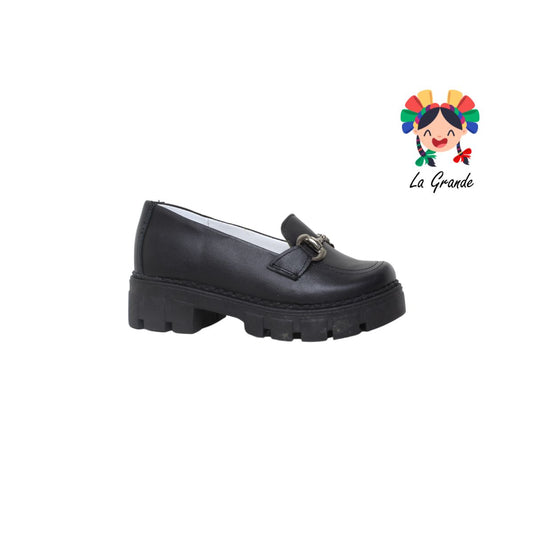 702 BRIANDA Negro Zapato Escolar Infantil Niña