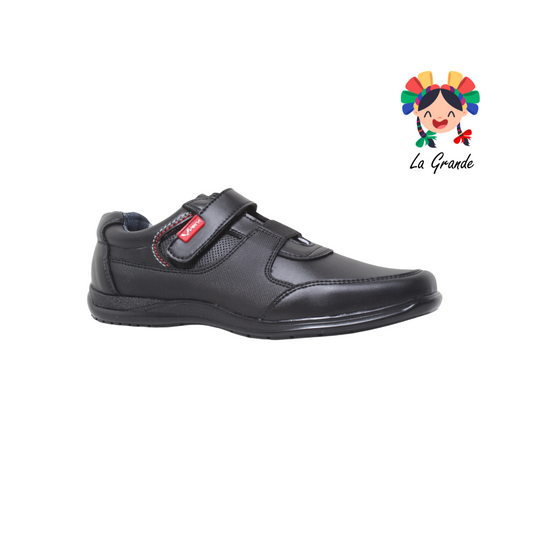 705-R VELRA Negro Sint Zapato Escolar para Joven