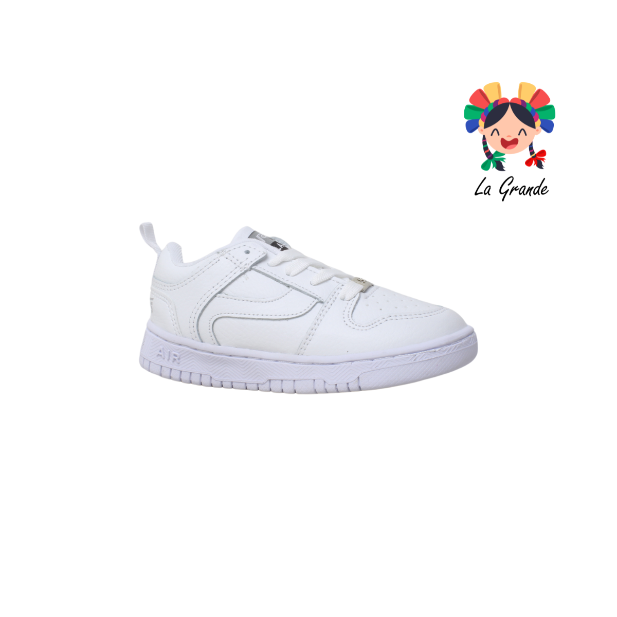 7091 H-GROSS Blanco Blanco tenis choclo Unisex