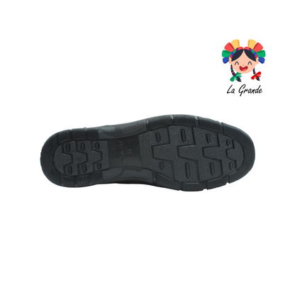 7100 NEVADA Negro Piel Zapato Casual de Caballero agujeta