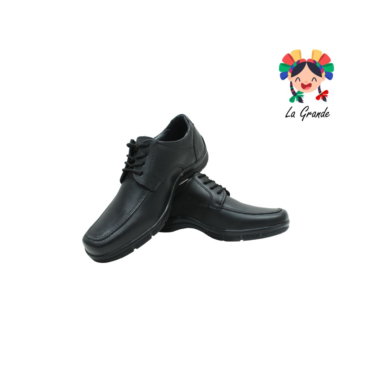 7100 NEVADA negro calzado escolar de agujeta para joven