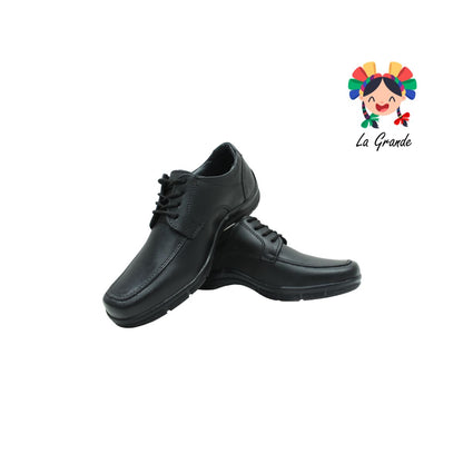 7100 NEVADA negro calzado escolar de agujeta para joven