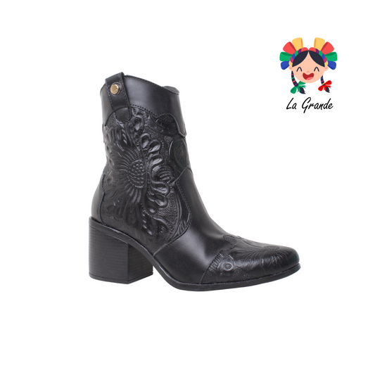 710 50FIFTY Negro Sintético Bota Vaquera para Dama