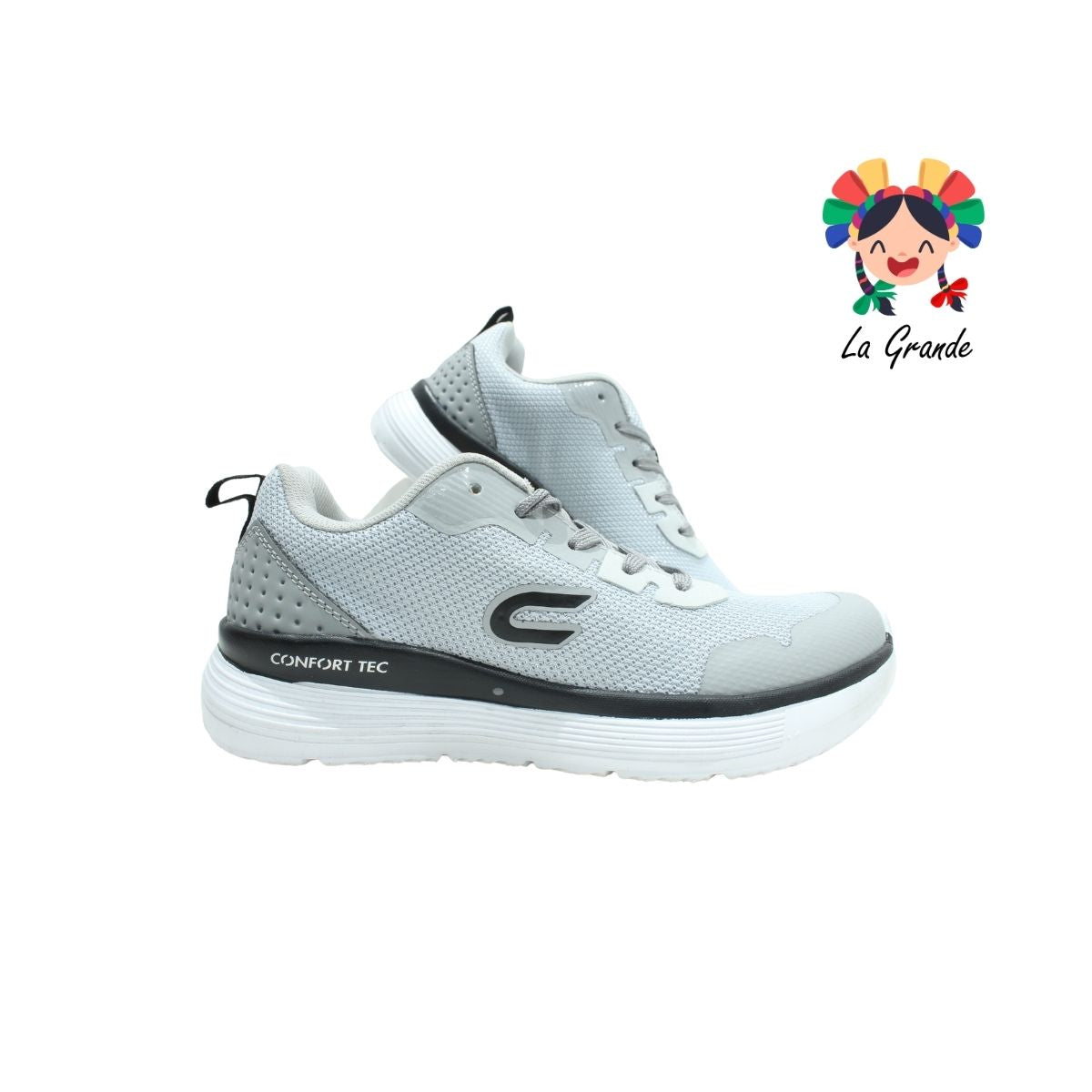 711T-CT gris tenis deportivos de tela