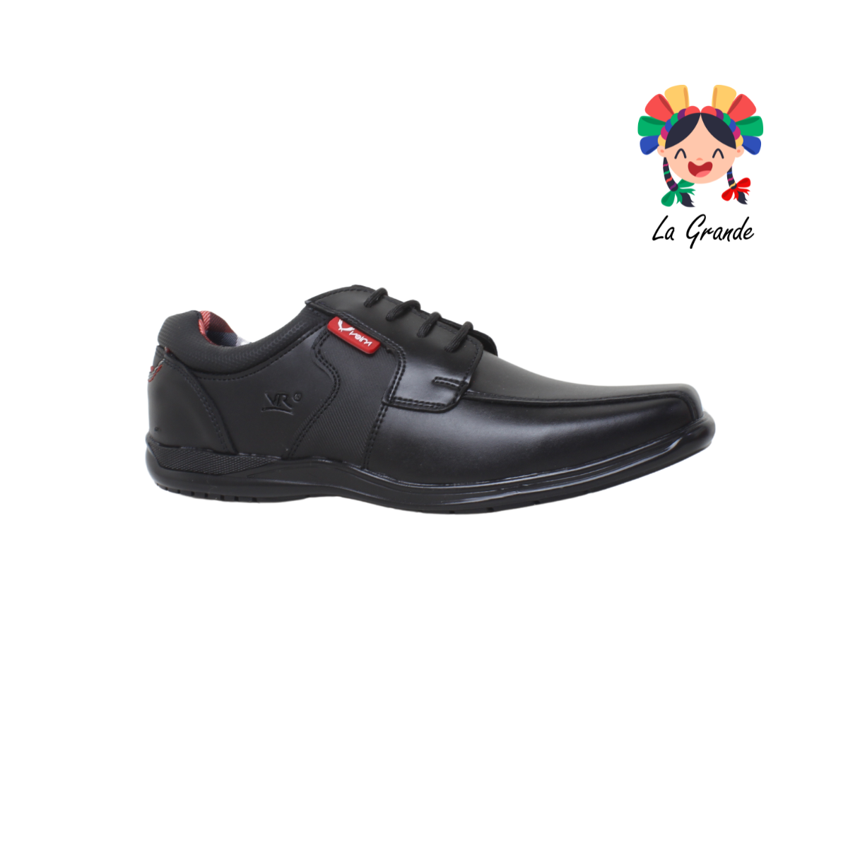 719 VELRA Negro Sint Zapato Escolar para Joven y Caballero