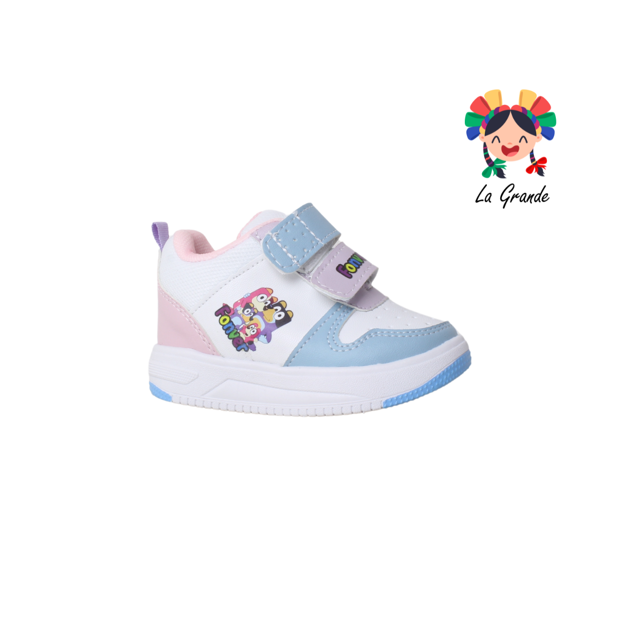 720 FON-VER Bluey Cielo Lila Sintético Tenis Choclo Casual para Bebé y Niña