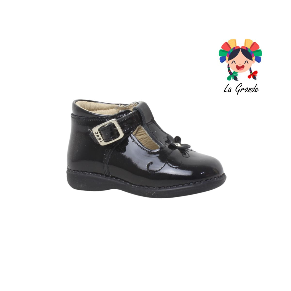 721 DOGI Negro Piel Charol Zapato Casual para Bebé