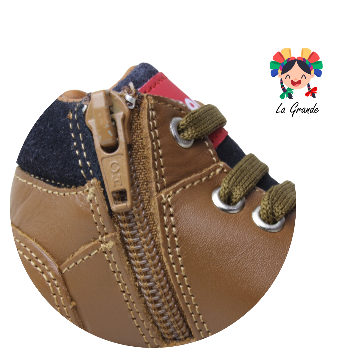 7284 DOGI Camel Zapato Piel Para bebé