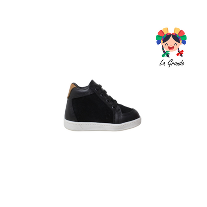 7295 DOGI Negro Zapato Piel infantil para niño y bebé