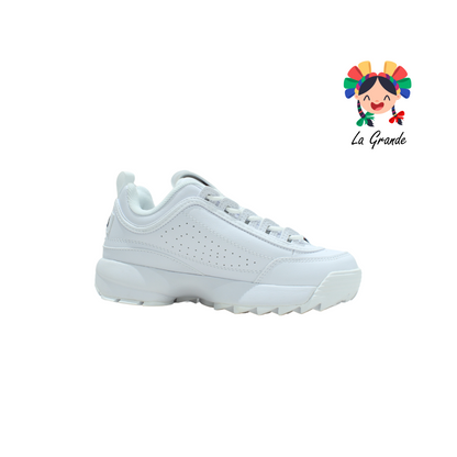 45-11 DISRUPTOR II - FA Blanco navy rojo tenis para dama y jóven