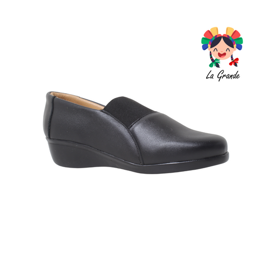 740 LUBERT Negro Piel Zapato Casual para Dama