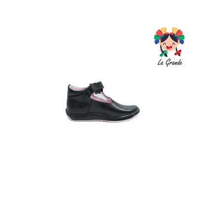 470 WIZZY Negro Piel Moño Zapato Casual para Niña