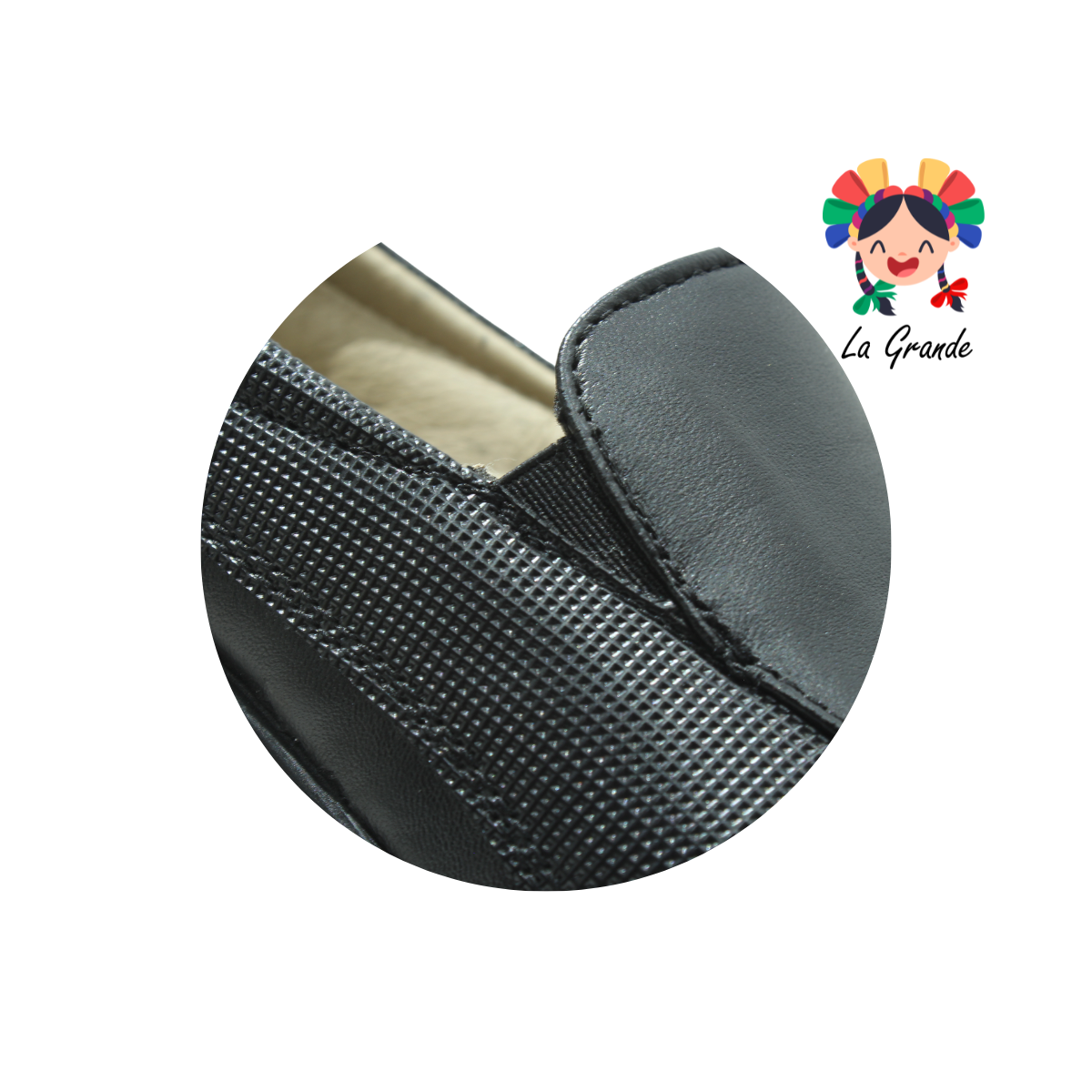 7518 BIO SHOES NEGRO de Piel Zapato sin Costura para Dama