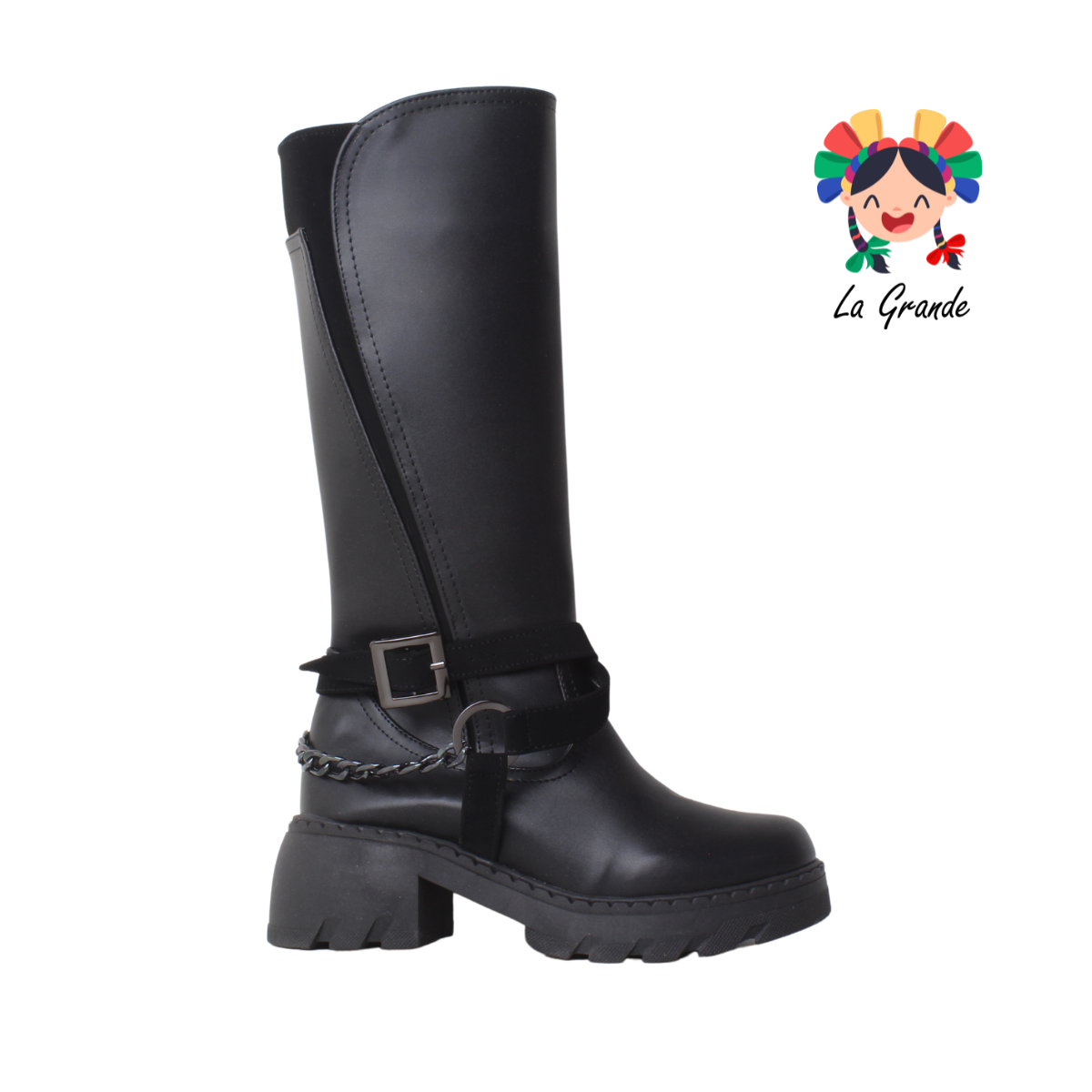 751 MIA Negro Sintético Bota Alta para Dama